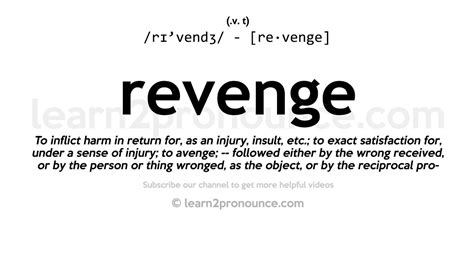 enact vengeance|exact revenge meaning.